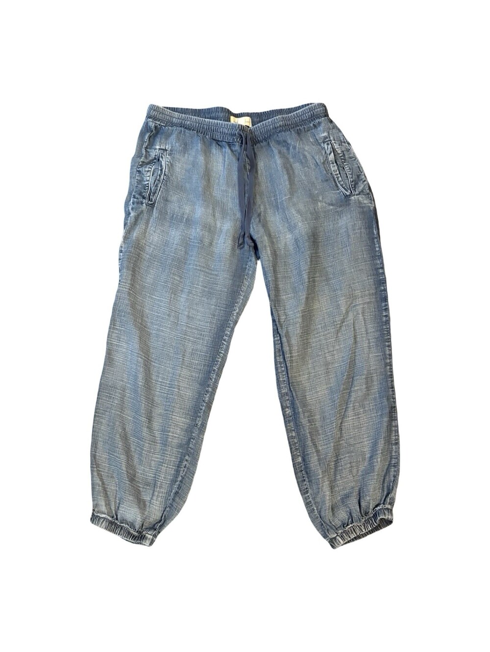 Cloth & Stone Pants Women's Light Blue Jogger Chambray Tencel Anthropologie L